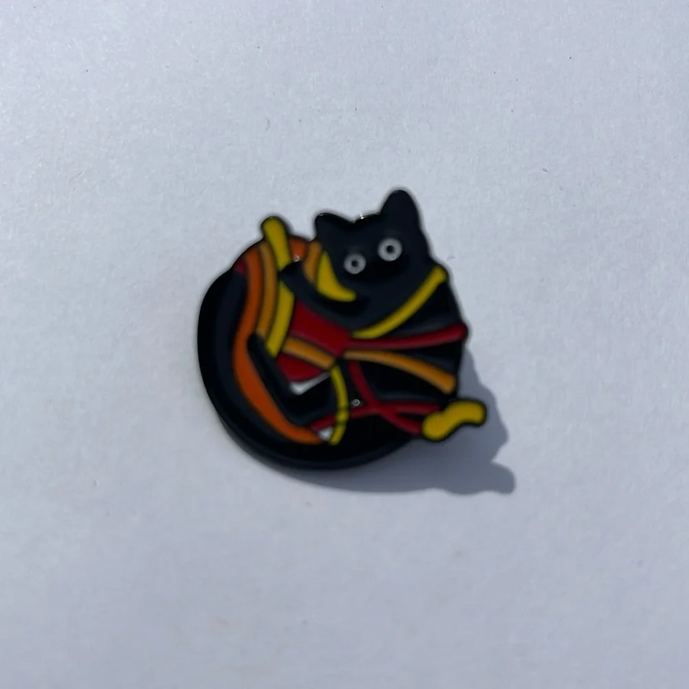 2/$14 cat ball of yarn cat lover brooch lapel pin backpack pin hat pin gift